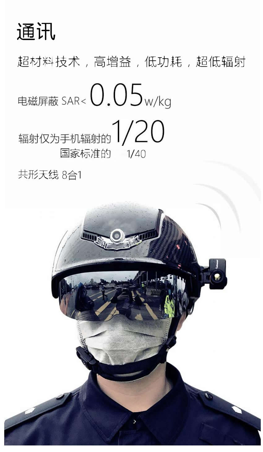 警用ai测温头盔热成像人体疫情体温检测警用头盔摄像头头盔智能摄像头